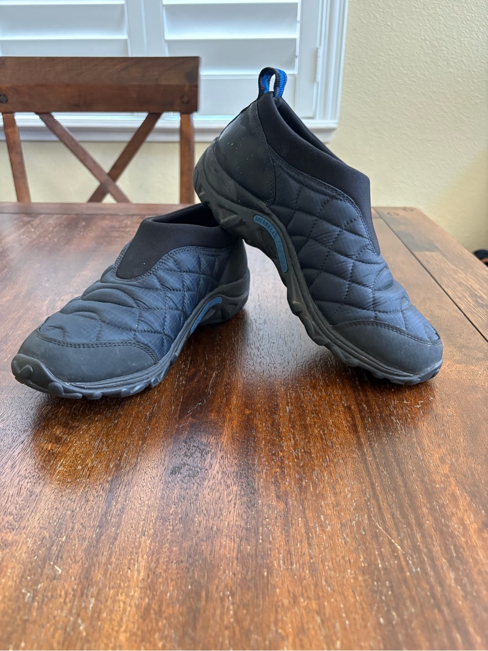 Merrell Alpine Moc Quilted Slip On Navy Blue Hiking Shoes Women 8